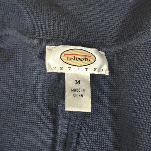 Talbot's Navy Cotton Cardigan - Picture 6 of 7